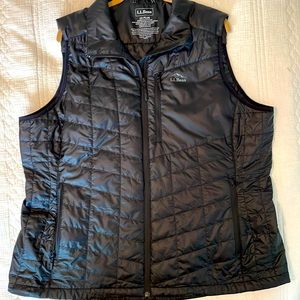 LL Bean Womens Plus Black PimaLoft Vest